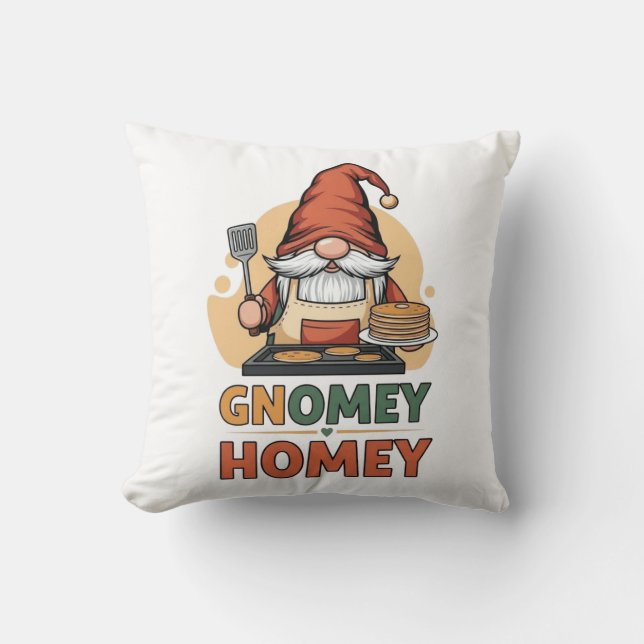 Cojín Decorativo Gnomey homey pancakes design (Anverso)