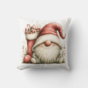 Cojín Decorativo Gnomo caprichoso de Navidad