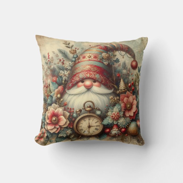 Cojín Decorativo Gnomo de Navidad (Anverso)