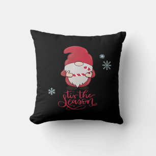 Cojín Decorativo Gnomo de Navidad con bastón de caramelo