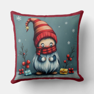 Cojín Decorativo Gnomo festivo y acogedor de Navidad disfrazado
