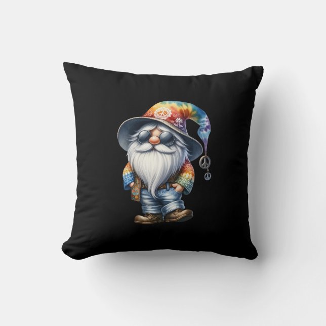 Cojín Decorativo Gnomo hippie (Anverso)