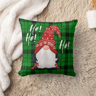 Cojín Decorativo Gnomo navideño nórdico Cuadro Verde