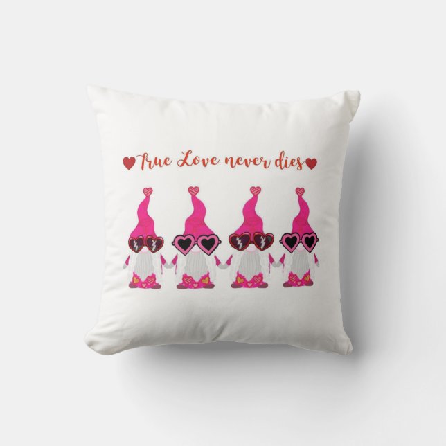 Cojín Decorativo gnomos el día de San Valentín (Anverso)