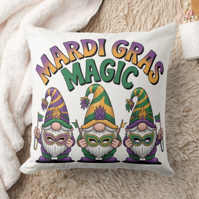 Cojín Decorativo Gnomos Mágicos de Mardi Gras (Manta)