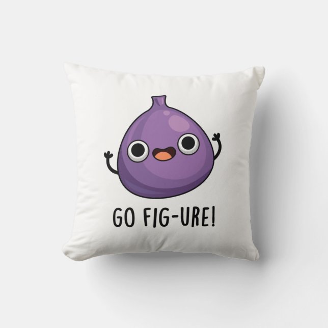 Cojín Decorativo Go Fig-ure Funny Fig Fruit Pun (Anverso)
