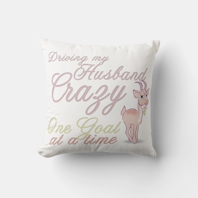 Cojín Decorativo Goat Crazy Personalizado Goat Pillow (Anverso)