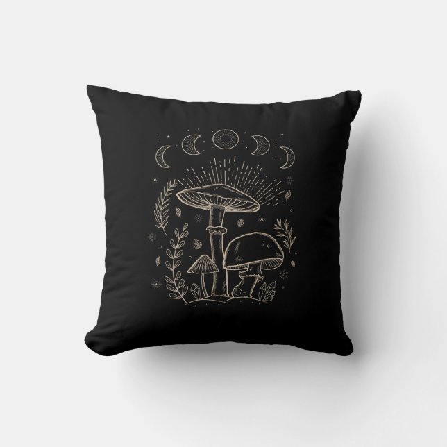 Cojín Decorativo Goblincore Aesthetic Academia Cottagecore Mushroom (Anverso)