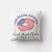 God Bless America - Throw Pillow