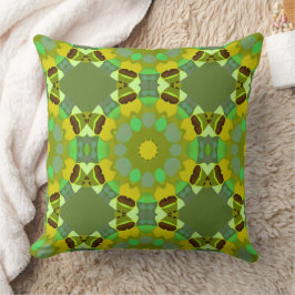 Cojín Decorativo Gold and Green Throw Pillow
