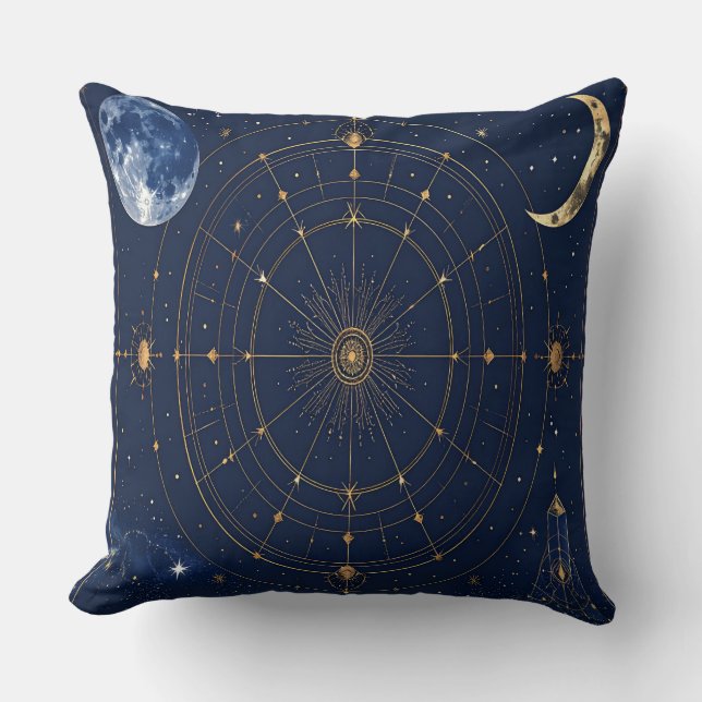 Cojín Decorativo Gold Constellation Astrology Throw Cushion (Anverso)