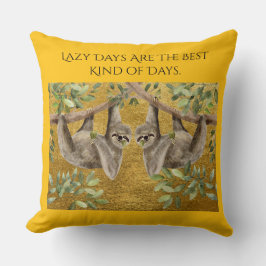 Cojín Decorativo Gold Cushion - Sloths