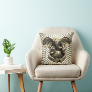 Cojín Decorativo Gold ganesh throw pillow