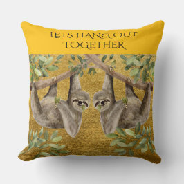 Cojín Decorativo Gold Pillow - Sloth Design