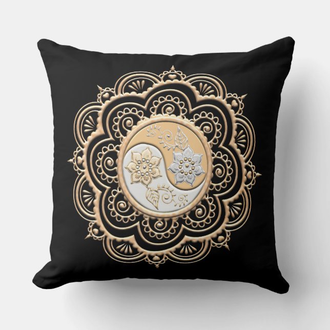 Cojín Decorativo Gold & Silver Mandala (Anverso)