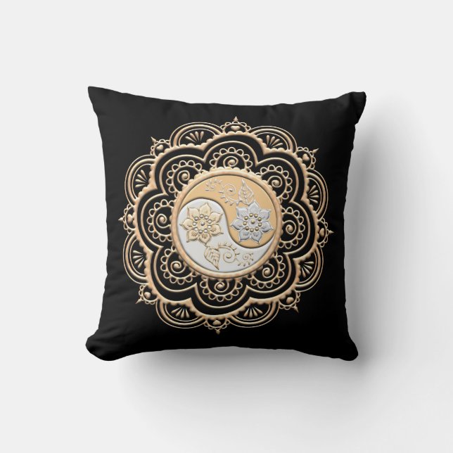 Cojín Decorativo Gold & Silver Mandala (Anverso)