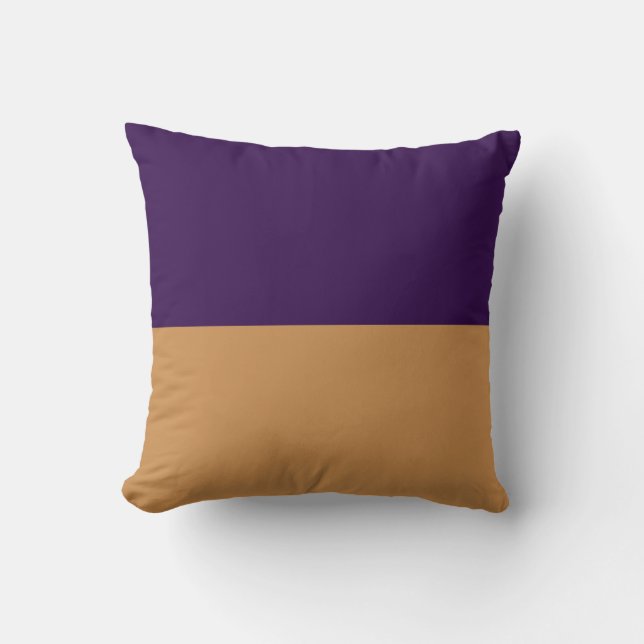 Cojín Decorativo Gold y Royal Purple Stripe (Anverso)