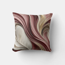 Cojín Decorativo Golden Air – Rosa Champagne Fluyendo Abstracto