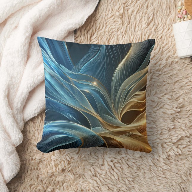 Cojín Decorativo Golden Blue (Manta)
