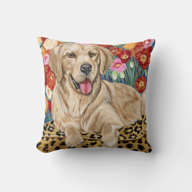 Cojín Decorativo Golden Boy Retriever (Anverso)