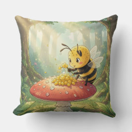 Cojín Decorativo Golden Bumblebee in Bloom Dance.2
