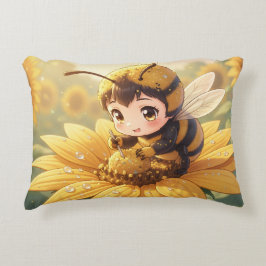 Cojín Decorativo Golden Bumblebee in Bloom Dance.3
