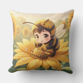 Cojín Decorativo Golden Bumblebee in Bloom Dance.3