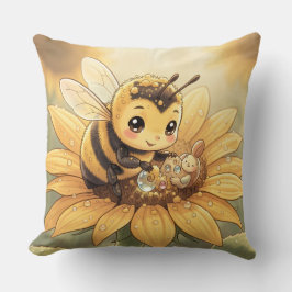 Cojín Decorativo Golden Bumblebee in Bloom Dance.4