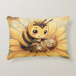Cojín Decorativo Golden Bumblebee in Bloom Dance.4