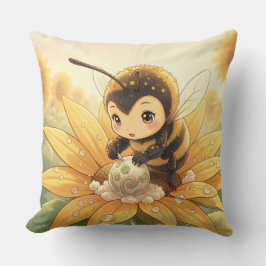 Cojín Decorativo Golden Bumblebee in Bloom Dance.8