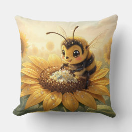 Cojín Decorativo Golden Bumblebee in Bloom Dance.9