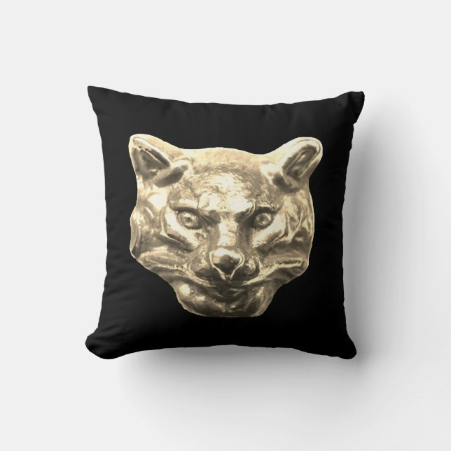 Cojín Decorativo Golden Cat – goldene Katze – vergoldeter Kater (Anverso)