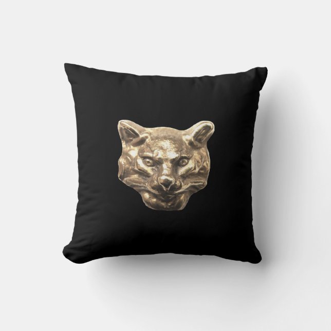 Cojín Decorativo Golden Cat – goldene Katze – vergoldeter Kater (Anverso)