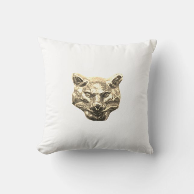 Cojín Decorativo Golden Cat – goldene Katze – vergoldeter Kater (Anverso)
