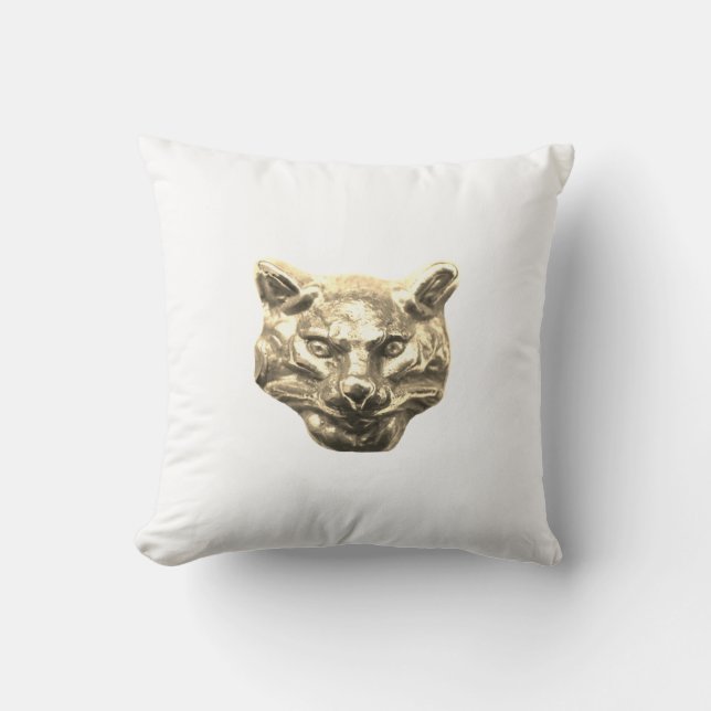 Cojín Decorativo Golden Cat – goldene Katze – vergoldeter Kater (Anverso)