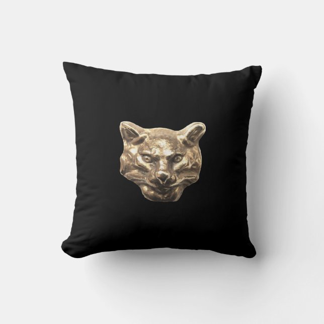 Cojín Decorativo Golden Cat – goldene Katze – vergoldeter Kater (Anverso)