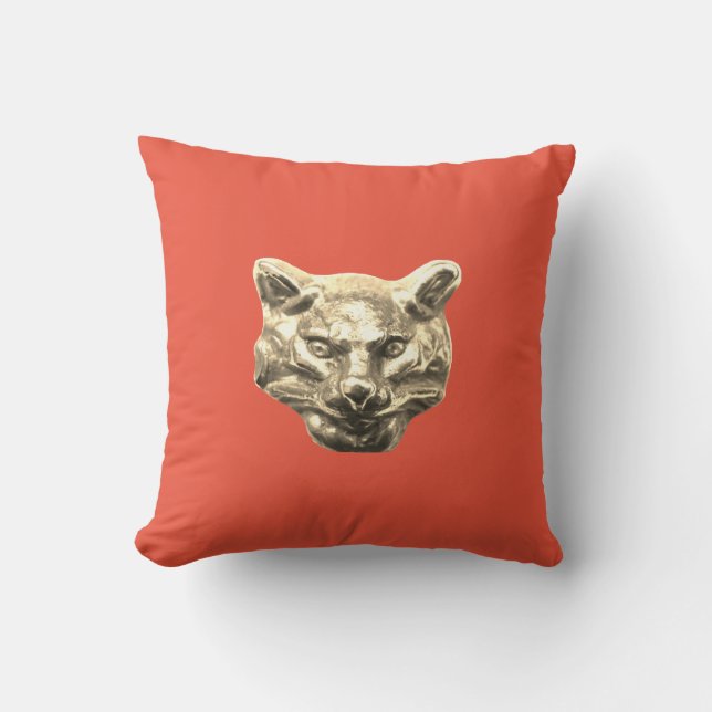 Cojín Decorativo Golden Cat – goldene Katze – vergoldeter Kater (Anverso)