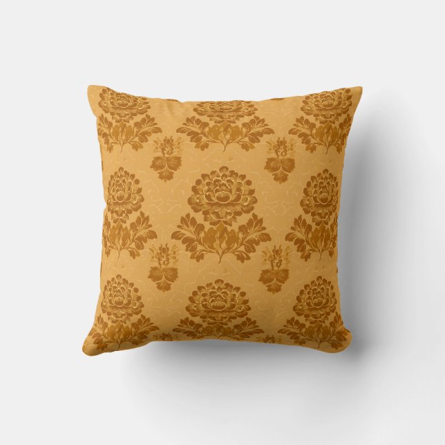 Cojín Decorativo Golden Damask Floral Pattern (Reverso)