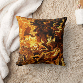 Cojín Decorativo Golden Flow – Molten Energy Art