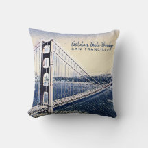 Golden Gate Bridge San Francisco Watercolor Art