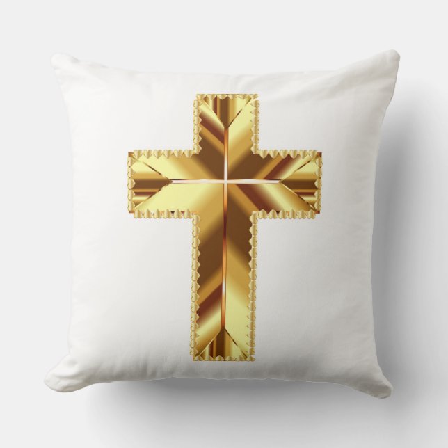 COJÍN DECORATIVO GOLDEN HOLY CROSS (Anverso)