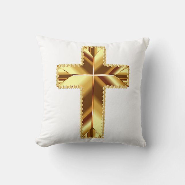 COJÍN DECORATIVO GOLDEN HOLY CROSS (Anverso)
