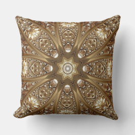 Cojín Decorativo Golden Ornate Throw Pillow