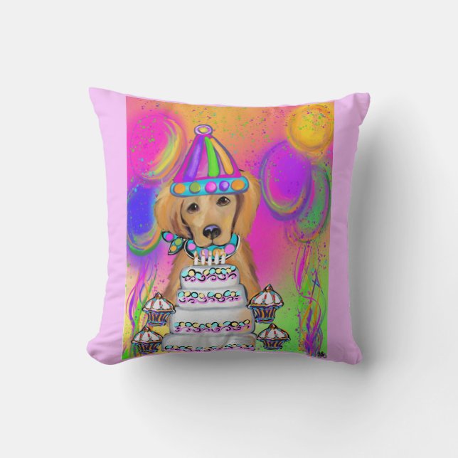 Cojín Decorativo Golden Retriever (Anverso)