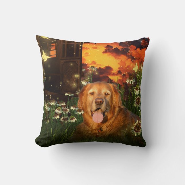 Cojín Decorativo Golden retriever (Anverso)