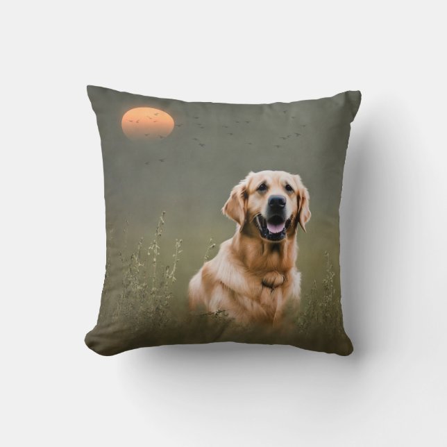 Cojín Decorativo Golden Retriever (Anverso)