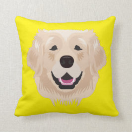 Cojín Decorativo Golden retriever amarillo