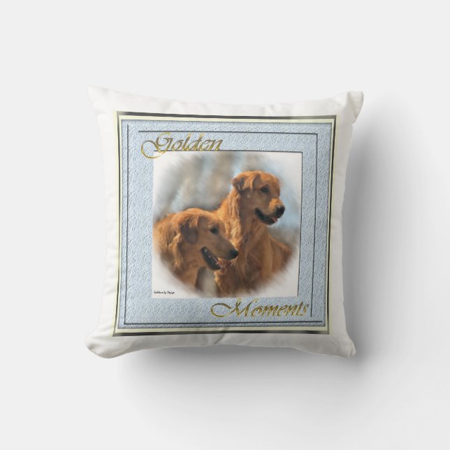Cojín Decorativo Golden Retriever Aovers Art Gifts (Anverso)