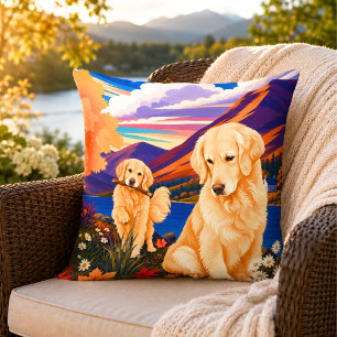 Cojín Decorativo GOLDEN RETRIEVER • ArtMuse Journey