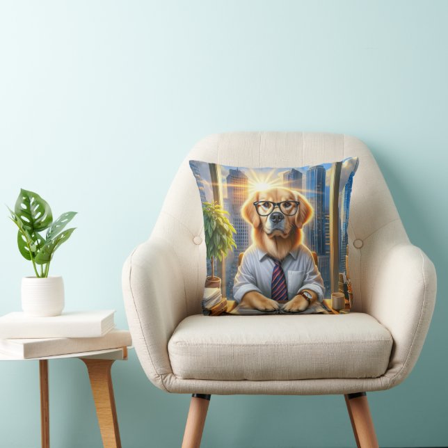 Cojín Decorativo Golden Retriever Corporate Business (Silla)